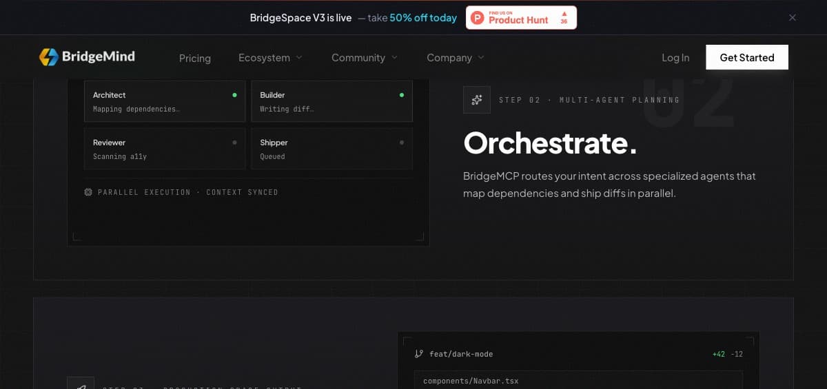 BridgeMind multi-agent workspace — AI agents collaborating on one project